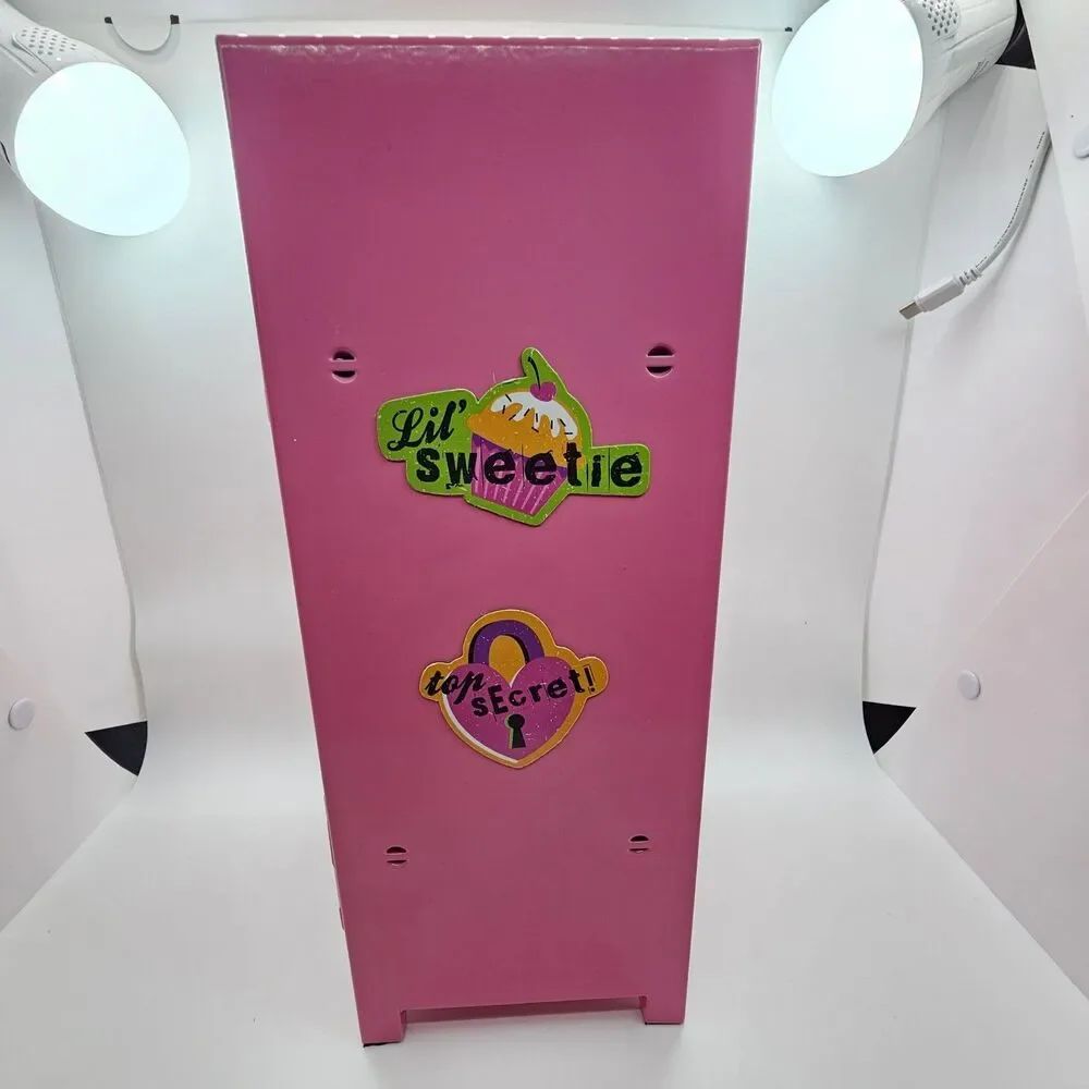 Schylling Girl Talk Locker Playset Pink Metal Magnet Stickers NIB